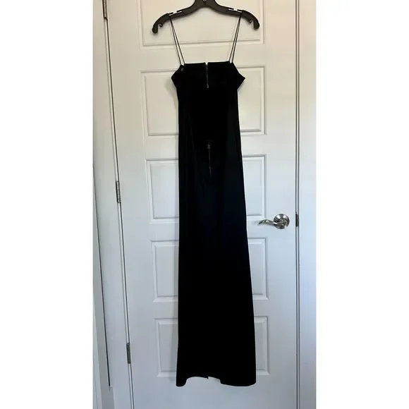 NWT Alice + Olivia Nelle Spaghetti Strap Maxi Dress, BlackSize 4